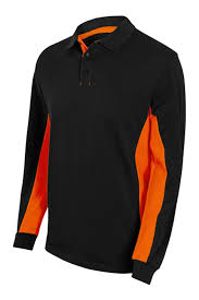POLO BICOLOR ML 105514 GRIS-NARANJA